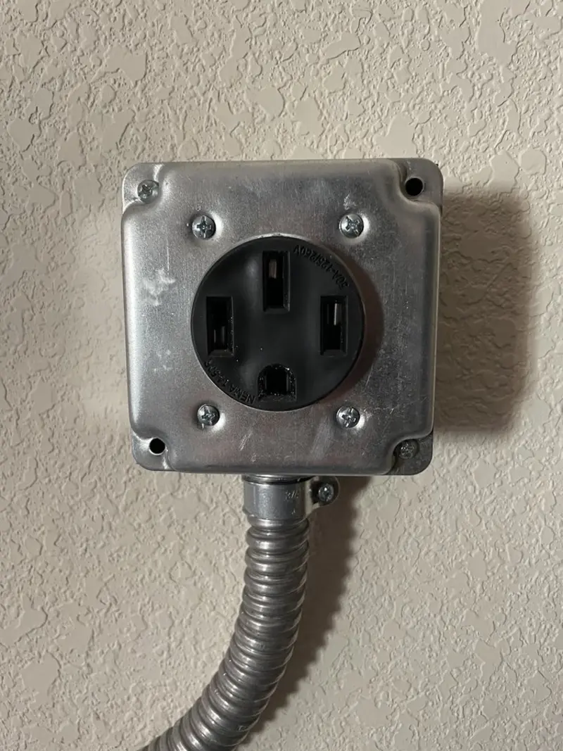 NEMA 14-50 outlet installed for Electrical Panel Upgrade in Nibley